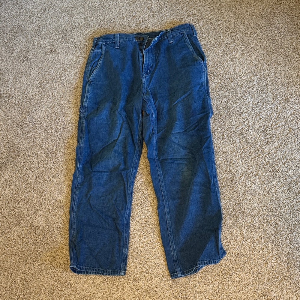 Carhartt Dungaree Fit Vintage Blue Cargo Jeans